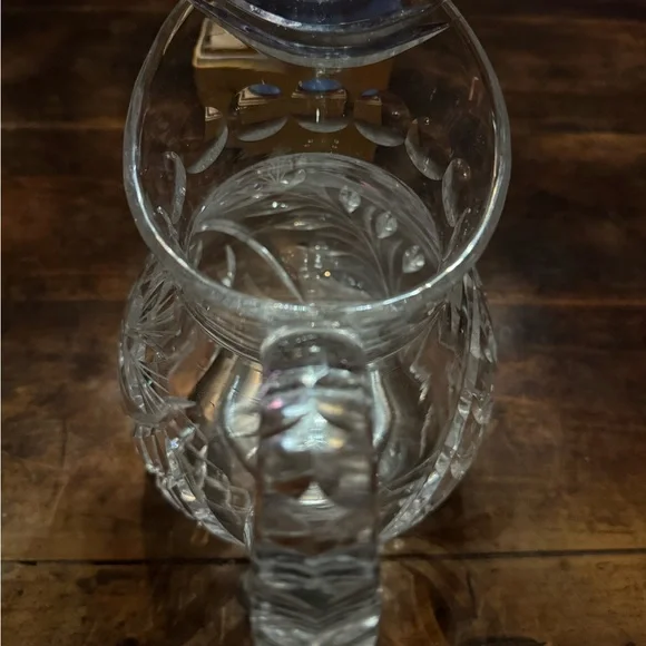 VTG American brilliant. Cut crystal pitcher art deco